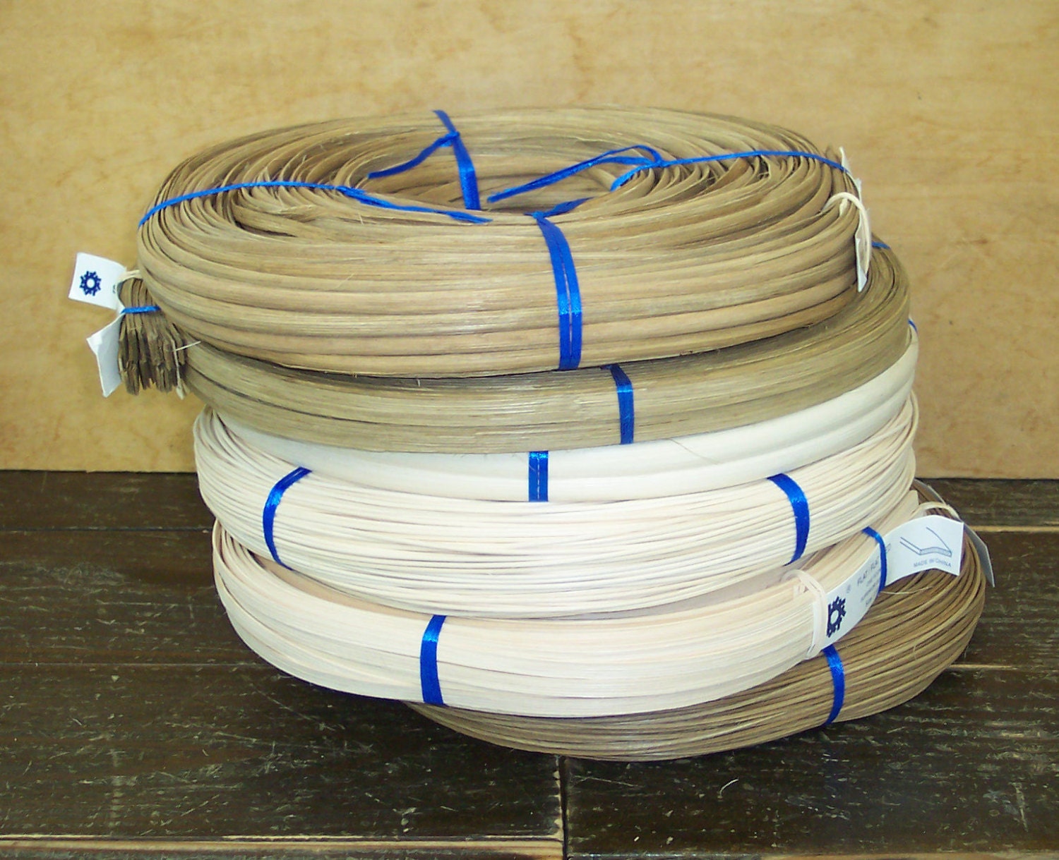 Basket Supplies 12 assorted coils of reed for basket weaving