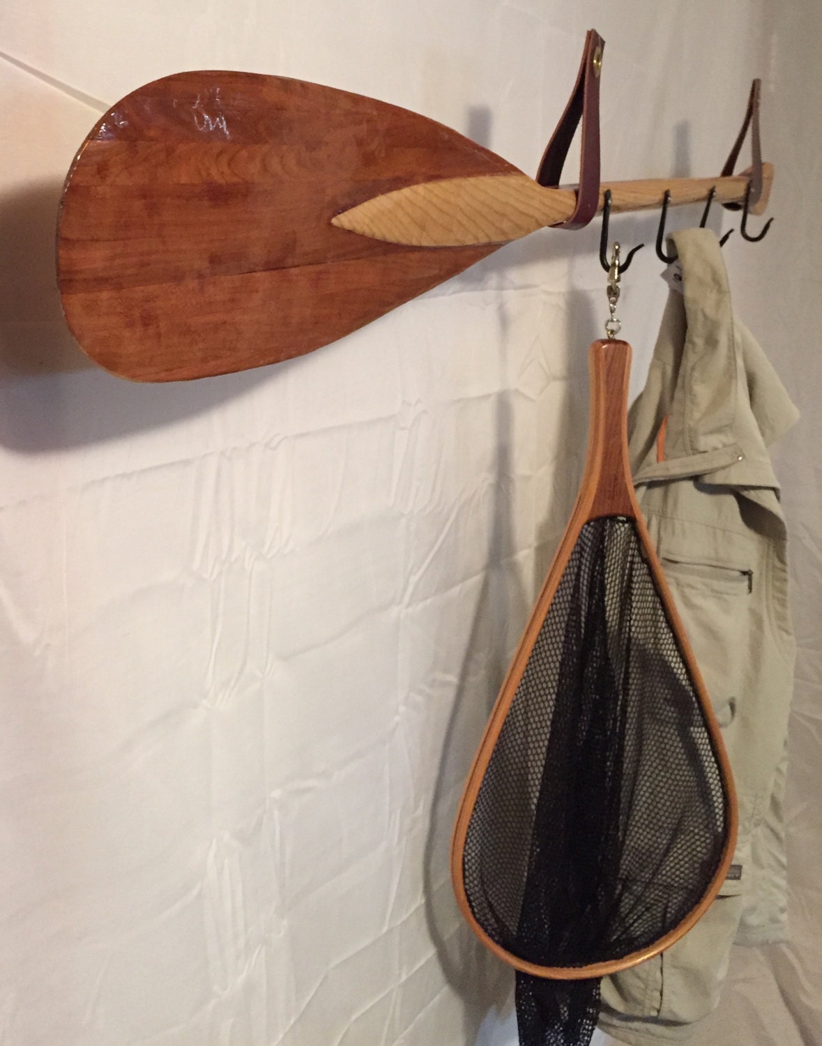 Canoe Paddle Coat Rack by WoodenBoatsPaddles on Etsy