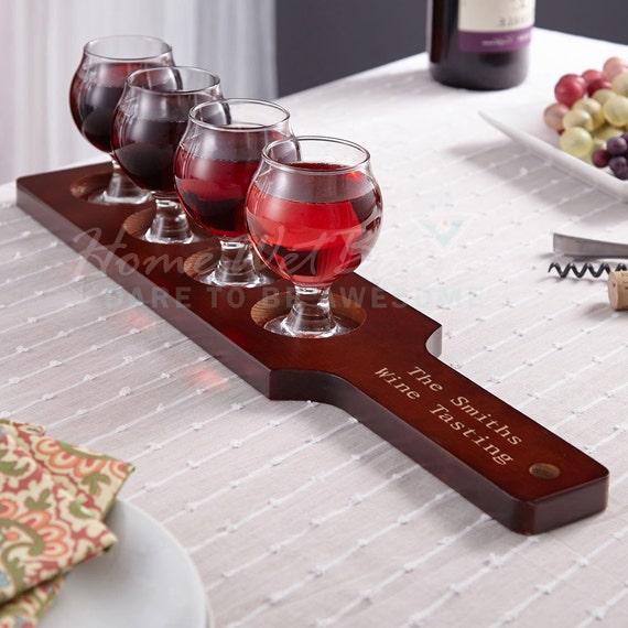 Mission Personalized Wine Flight Set Custom Tasting Glasses