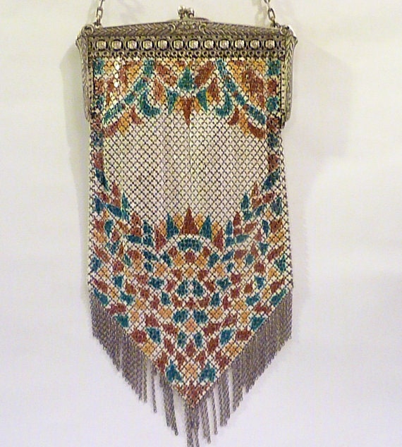 Download Antique Mandalian mesh purse antique mesh and enamel purse