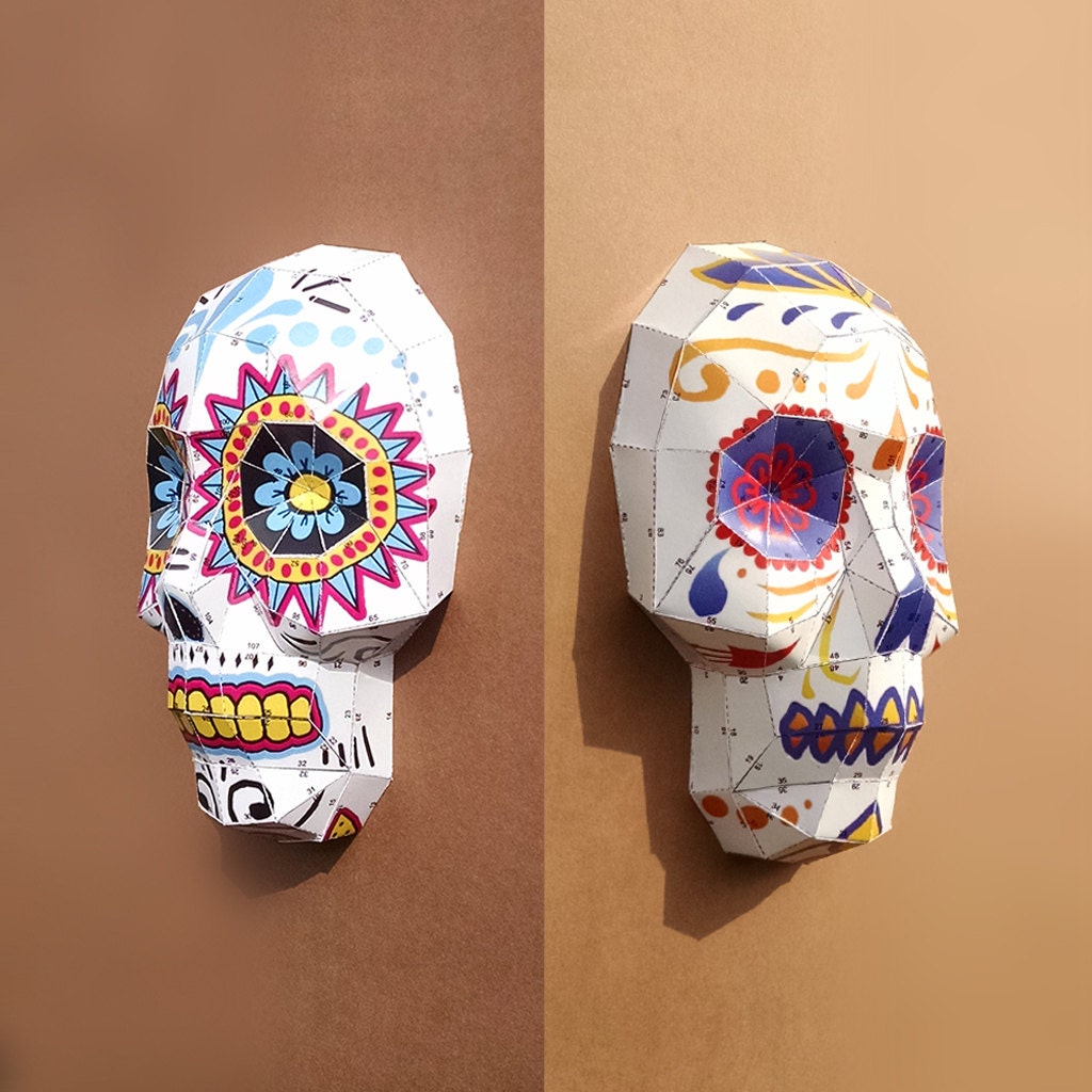 Papercraft Skull Template