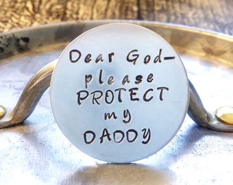 Hand Stamped Coin,Wallet Insert,Law Enforcement Coin,Keepsake - Firefighter Token,Be Safe,Police Officer Gift,Military Coin,Deployment Gift