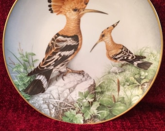 Franklin Mint by Haviland Limoges, France 1989 HOOPOE Plate