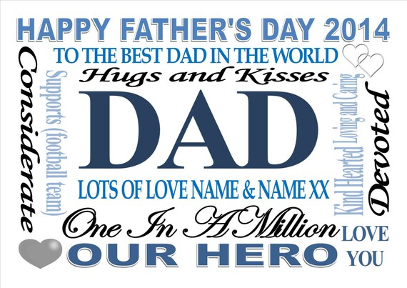 Father's Day Word Art Design 1 by Donnaskeepsakes on Etsy