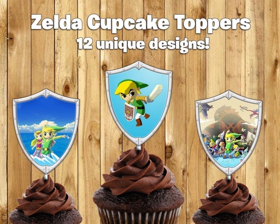 Printable Legend Of Zelda Cupcake Toppers By InstaBirthday