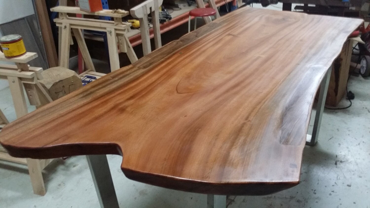 One Of a Kind Mahogany Wood Slab Table by RainforestArtFactory
