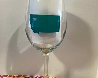 Custom State Stem Wine glass