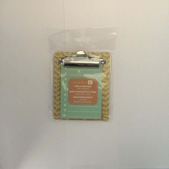 Michaels Extra Mini Clipboard and Notepad by nerdyGIRLnerdySTUFF