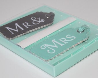 Mr and Mrs Luggage Tags Wedding gift honeymoon Bridal present