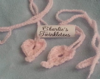 Heart toe barefoot sandals crocheted for babies and children