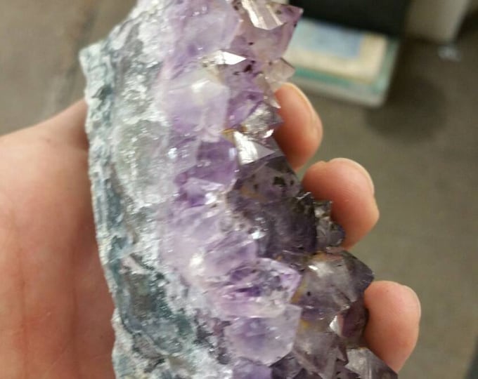 Amethyst Crystal From Brazil- 5 inches Healing Crystals \ Reiki \ Healing Stone \ Amethyst Cluster \ Purple \ Home Decor \ Spirituality