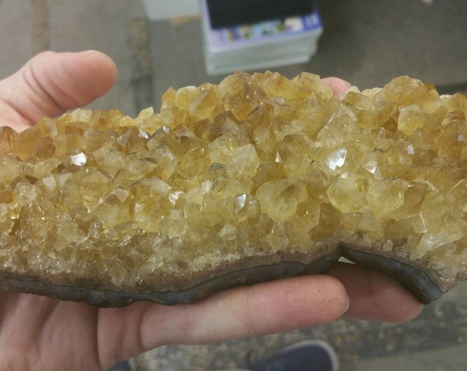 Citrine Crystal Cluster from Brazil- Deep Orange 7 inch cluster Citrine Cluster \ Citrine Crystal \ Success Stone \ Citrine Heart \ Heart