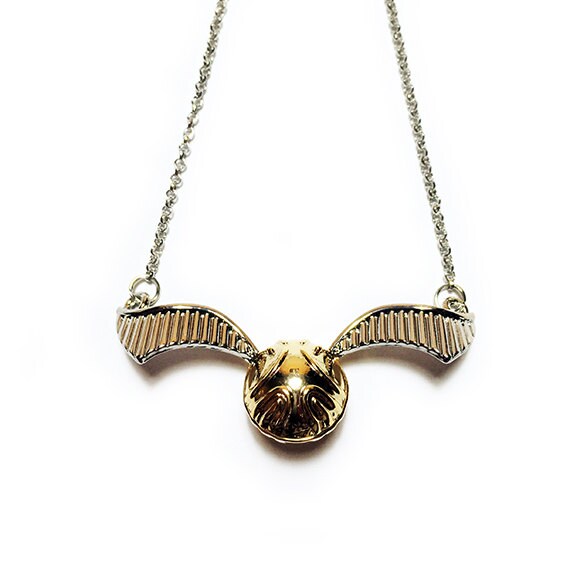 Items similar to Harry Potter Golden Snitch Necklace on Etsy