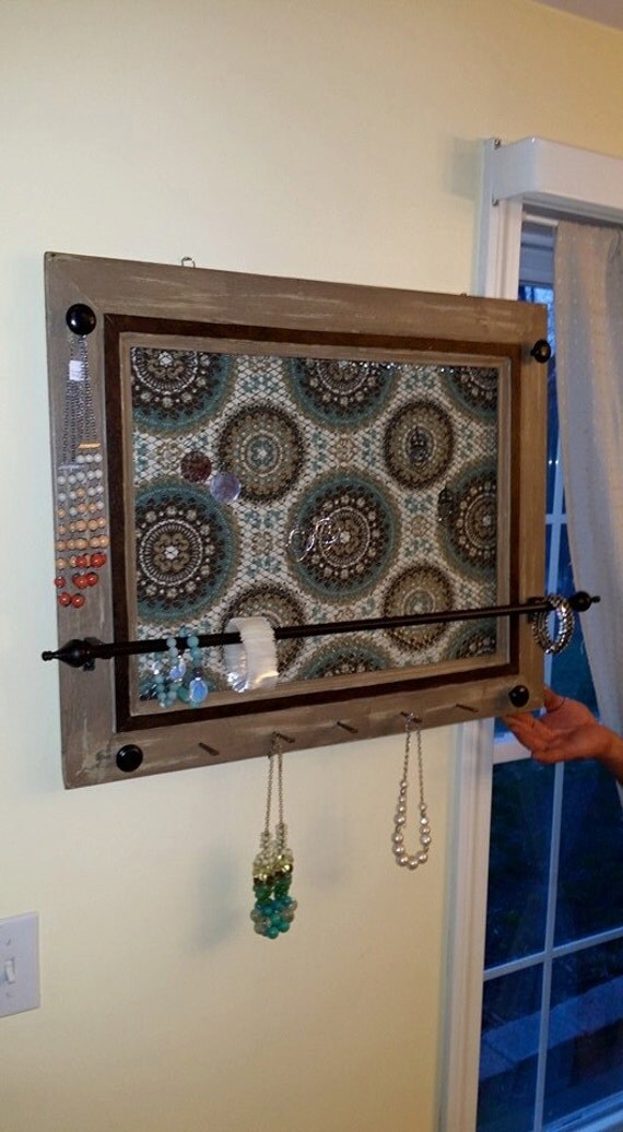 Jewelry and scarf wall hanging organizer by EclecticFindsNH