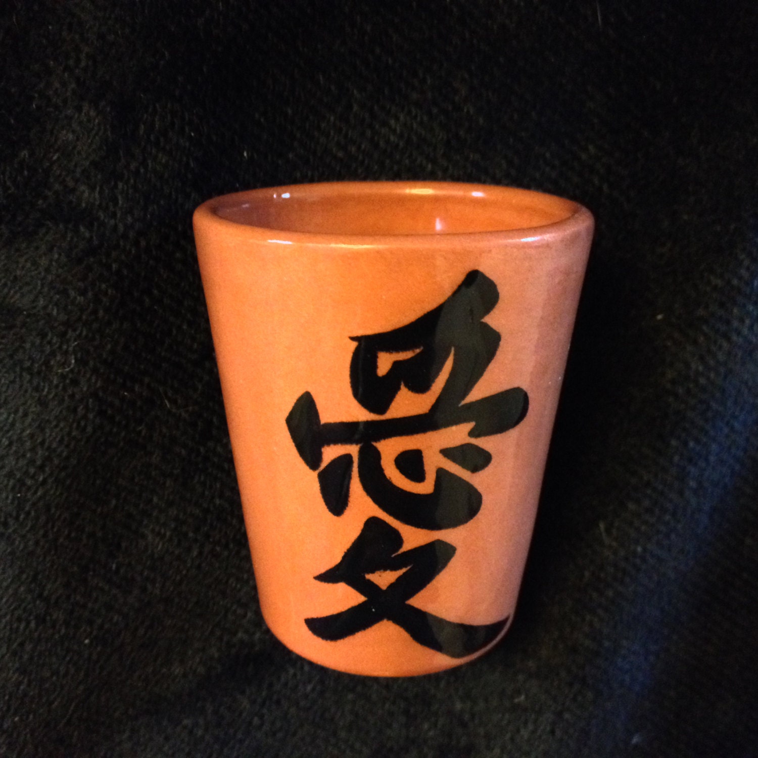 Ceramic Chinese LOVE Shot Glass by JordanCeramicsGlass on Etsy