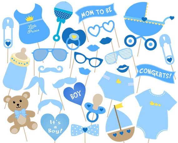 Baby Shower party Photo booth Props Printable Instant