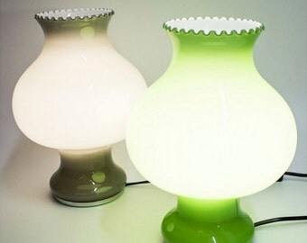 Vintage glass lamp.