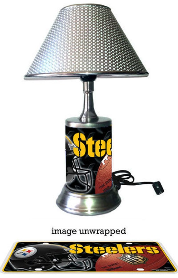 Pittsburgh Steelers Lamp with chrome shade