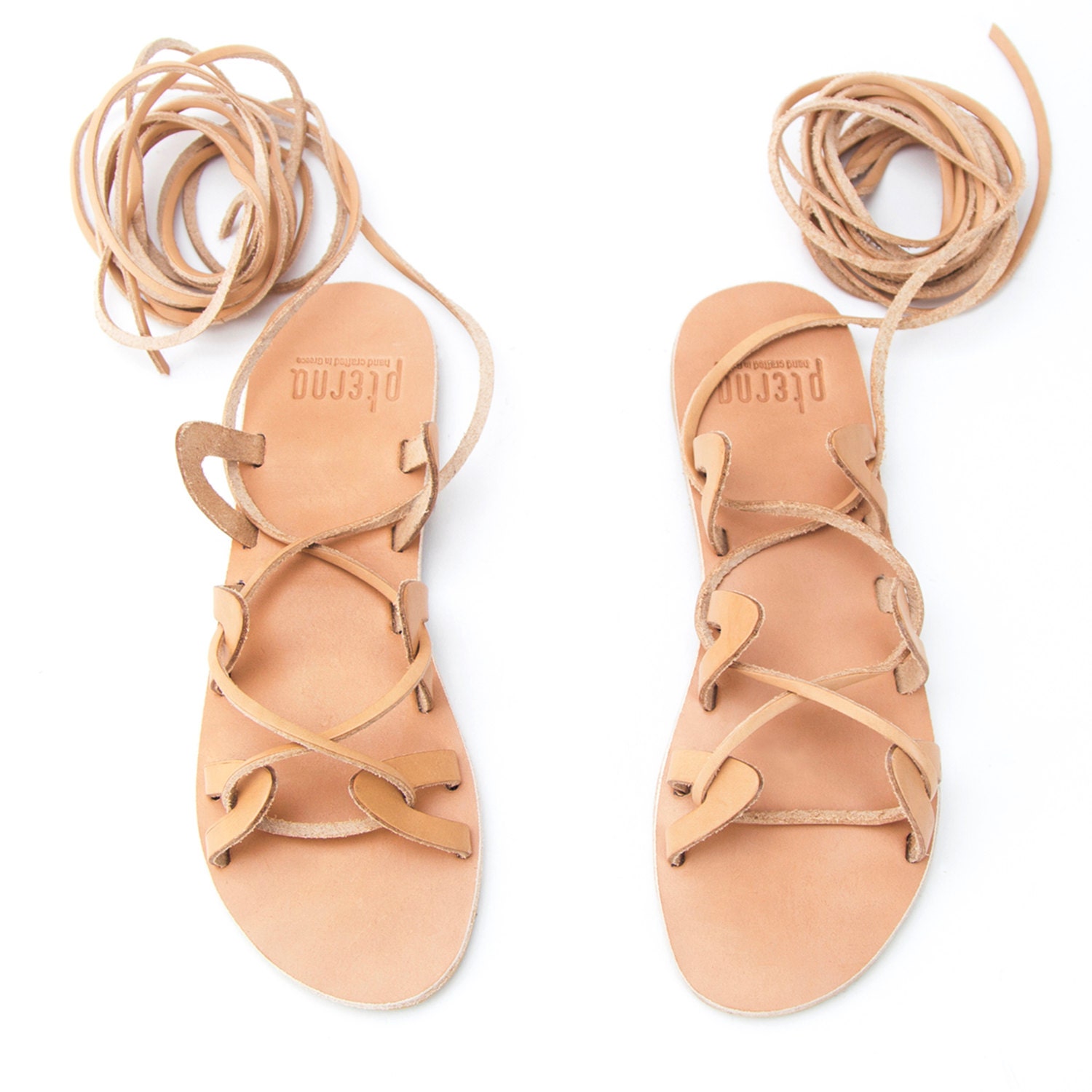 Gladiator Sandals Lace up Sandals Gladiator Lace ups Tie by Pterna