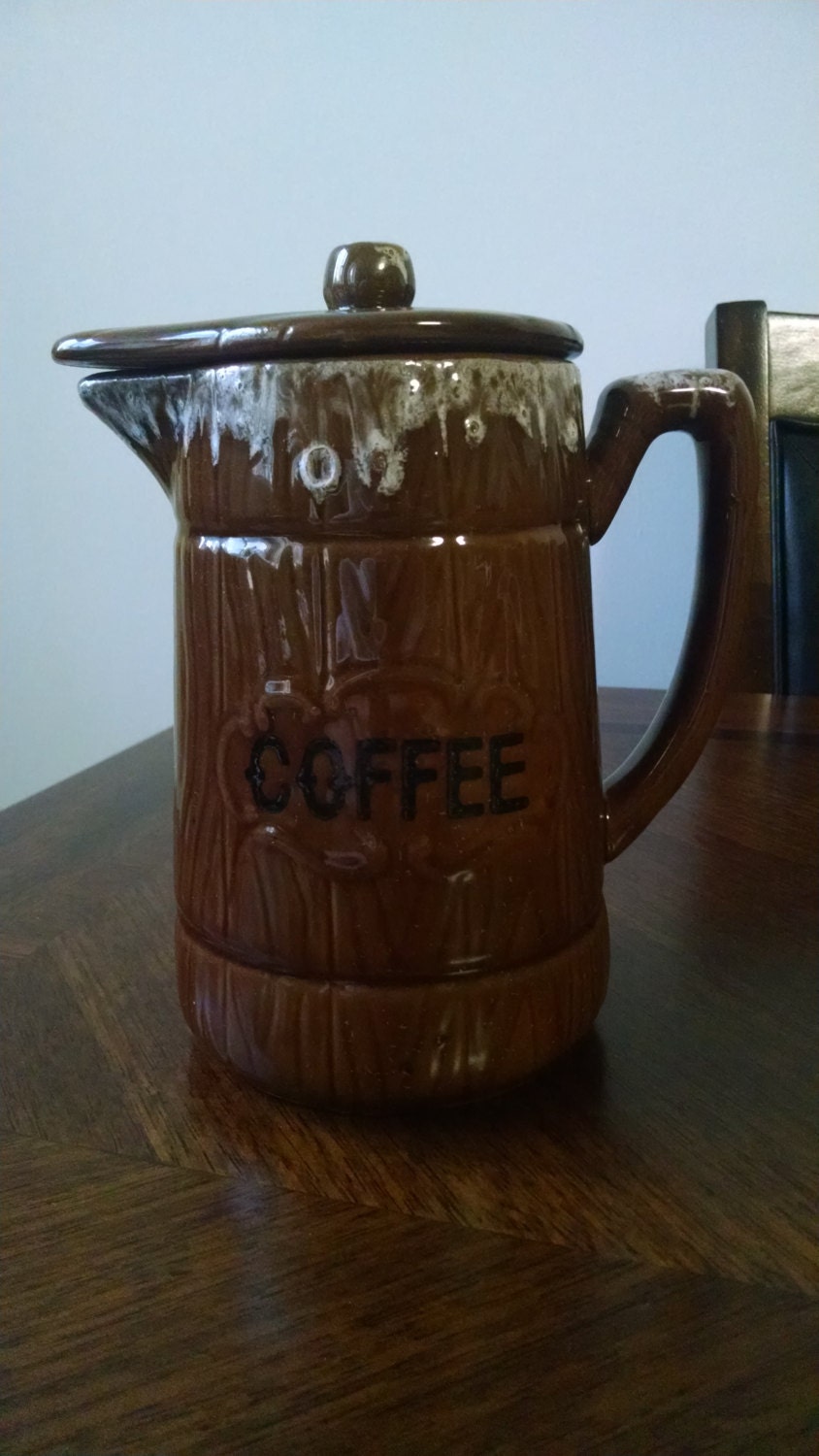 Vintage Ceramic Drip Style Coffee Pot