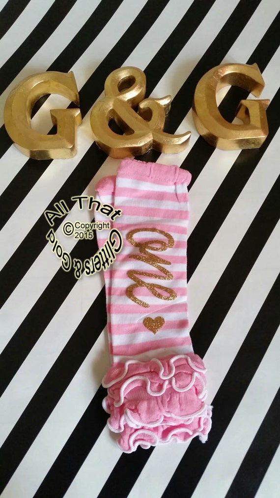 Gold One Baby Leg Warmers Cute 1st by