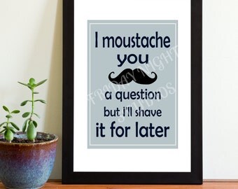 Mustache puns | Etsy