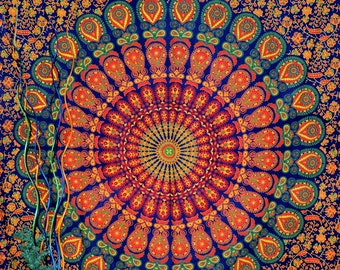 Tapestry mandala tapestry Hippie tapestry wall hanging Psychedelic Dorm Decor Picnic Beach Sheet