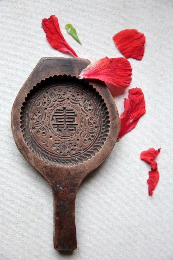 wood sculpture of chinese character HandCarved Art by FolkAntique