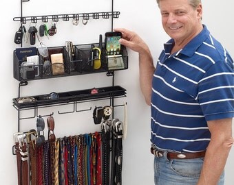 Longstem #9200 Men's Organizer Valet in Black - Rated Best!