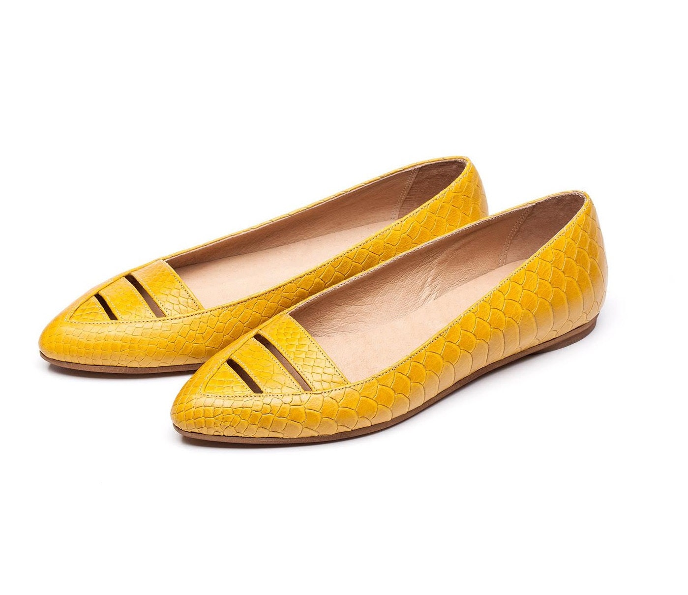 Sale 45% off Yellow flats women shoes yellow shoes. Women