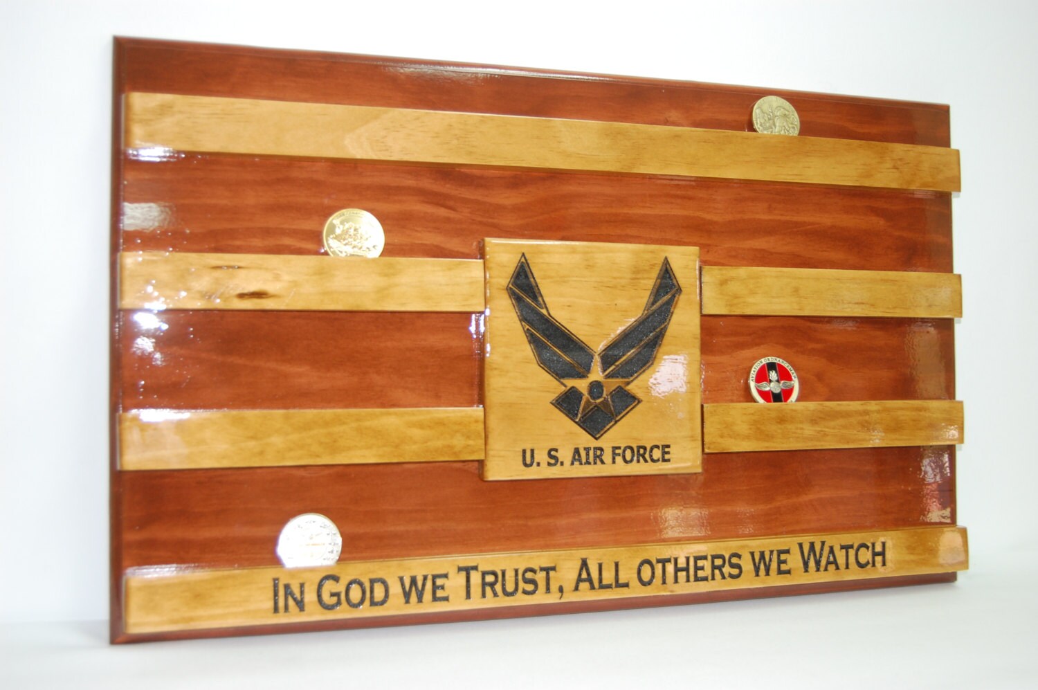 Air Force Flag Coin Holder by CUSTOMCOINHOLDERS on Etsy