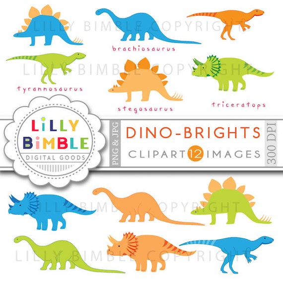 50% off DINOSAUR clipart for boys birthdays invites cards scrapbooking trex digital Download Il_570xn