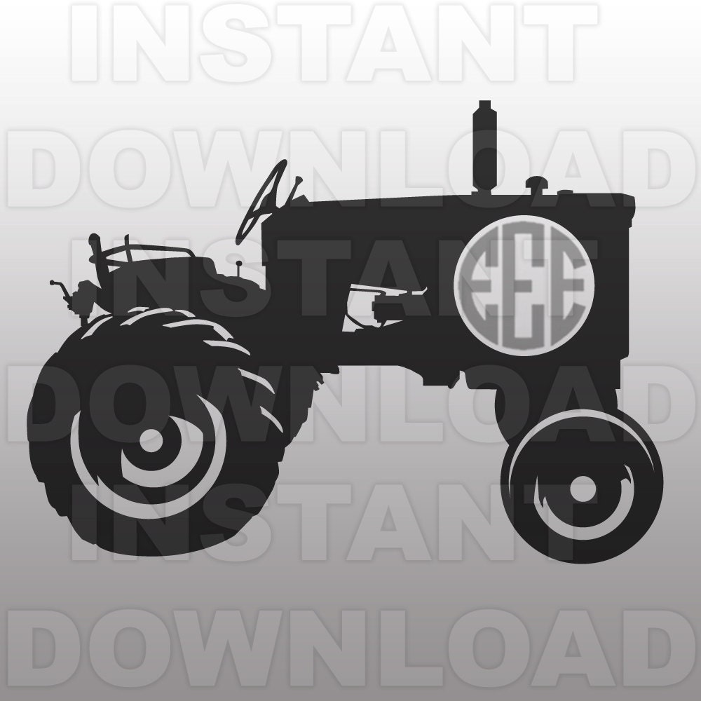 Download Farm Tractor Monogram John Deere SVG File Cutting