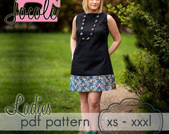 Ladies A-Line Shift Dress & Tunic - INSTANT DOWNLOAD - xs through xxxl - pdf sewing pattern
