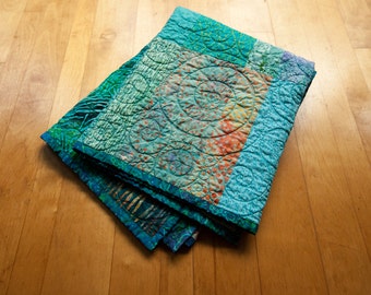 Baby Quilt Crib Quilt Modern Baby Quilt Crib Bedding Wall Hanging Nursery Decor Baby Shower Gift Girl Boy Gift Ocean Nursery Art Quilt