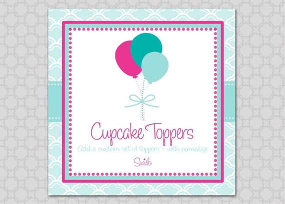 Cupcake Toppers - Add-on Printable digital 2" toppers Il_570xn
