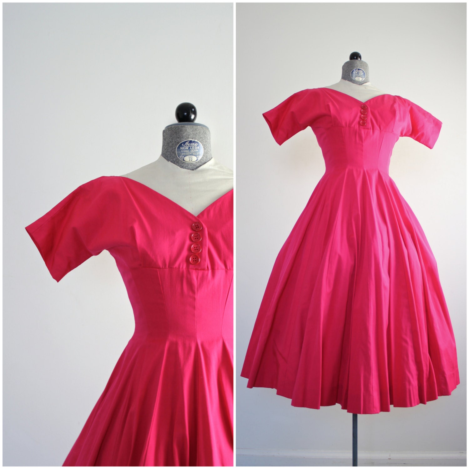 Anne Fogarty Dress 50s Dress 1950s Dress Pink 1950s