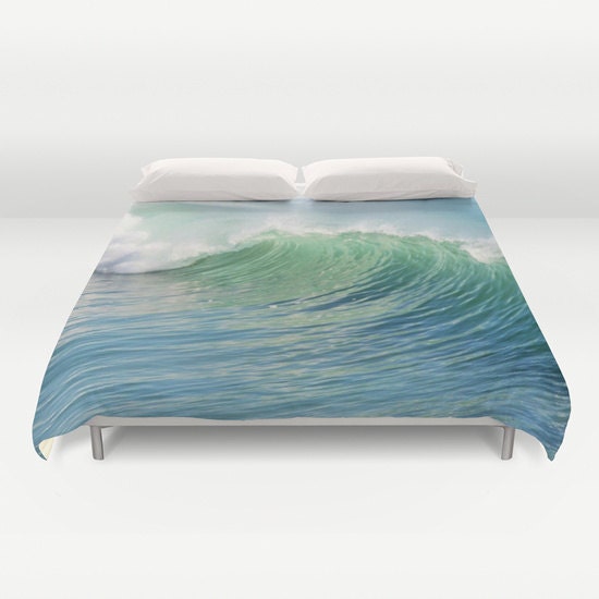 Ocean Duvet Cover Waves Decorative Bedding Unique Design