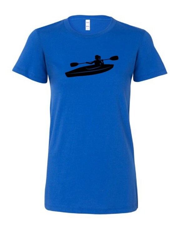 Women's kayak tshirt MORE COLOR OPTIONS by Chick9Clothing