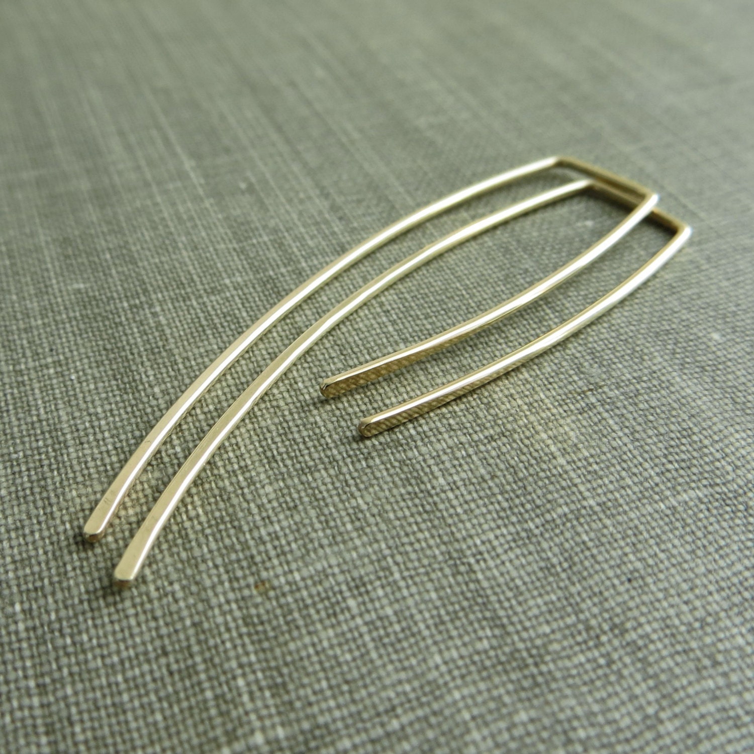 14K Yellow Gold Filled Dangle Earrings Hooks by ModernChromatic