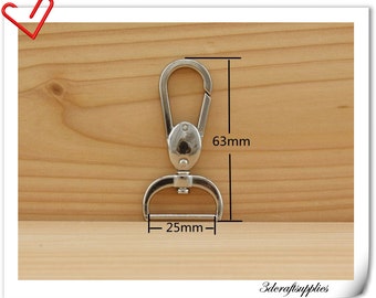 4 pcs 1 inch Swivel hook Purse hook Nickel J7