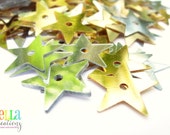 Gold and Silver Star Sequins - 13mm Metallic