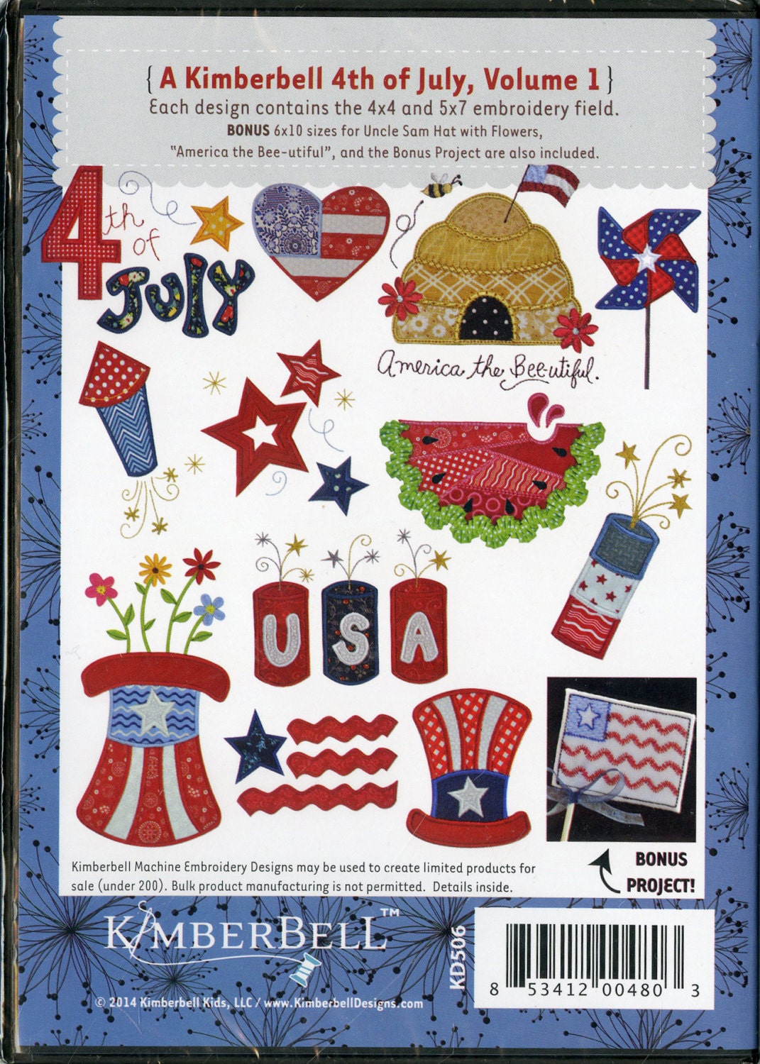 A Kimberbell 4th of July vol 1 KD506 machine by thepatternloft