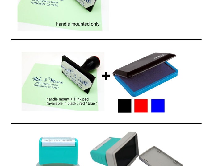 Personalized Self Inking Return Address Stamp - self inking address stamp - Custom Rubber Stamp R333
