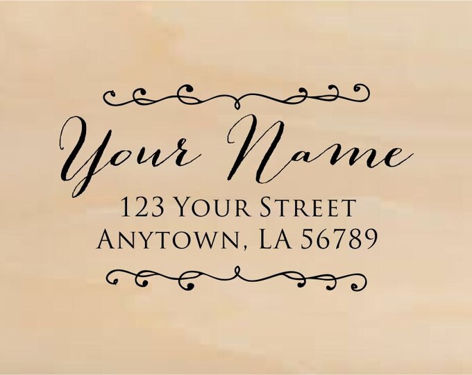 Personalized Handle Mounted Custom Made Return Address Rubber Stamps R298