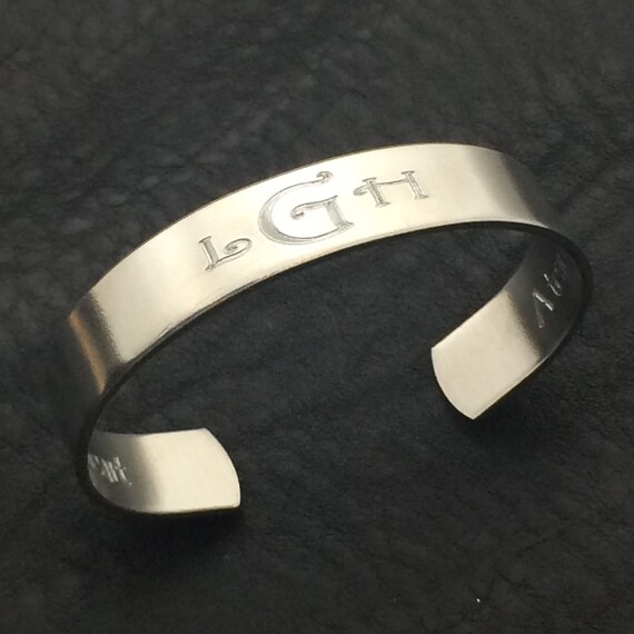 Engraved Cuff Bracelet, Silver Cuff, Cuff Bracelet, Bracelet, Metal