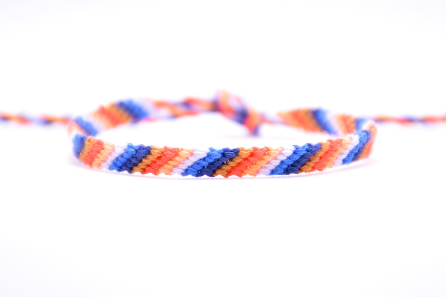 Candy stripe friendship bracelet by BrightVillage on Etsy
