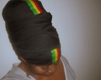 Queeney Stretch Tam Wrap - Ready Wrap- Headwrap- Dreadlocs Wrap- Stretch Turban- Choose a Height For The Length Of Your Hair -