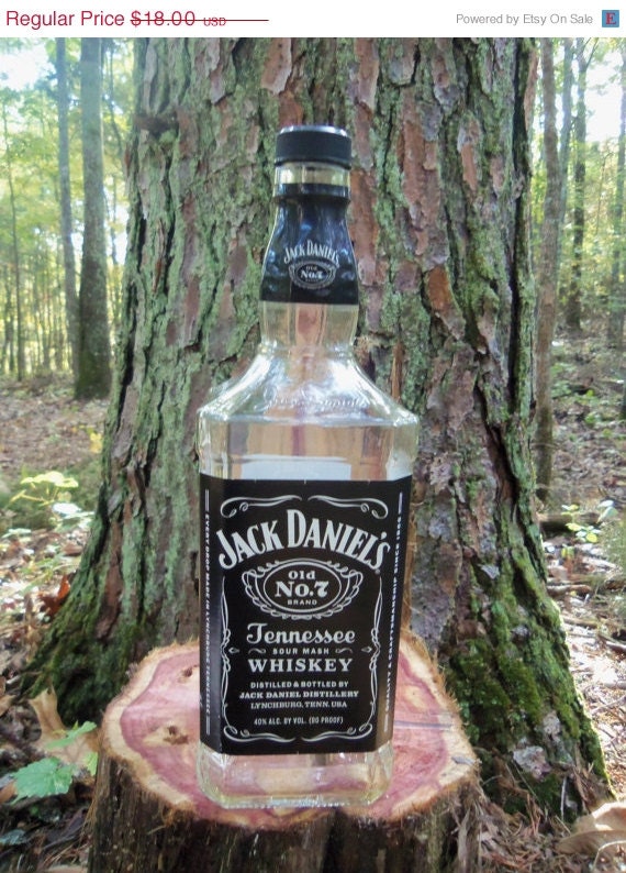 HALF OFF One Liter Empty Jack Daniels Whiskey by The5thHouse