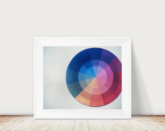 Color Wheel Polaroid Fine Art Print--Minimalism Color Design Theory Artist Cheerful Apartment Home Decor Wholesale